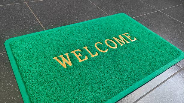 istock Doormat before entering the door 2218723969