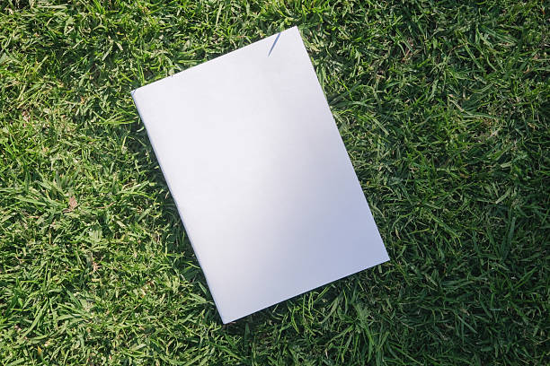 istock Mockup magazine on green grass background 2218725420