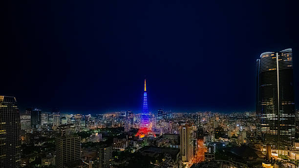 istock Tokyo tower with special colours view at night 2218727156