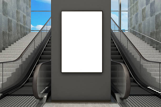 istock Blank Advertising Billboard in Shopping Mall Interior 2218739577