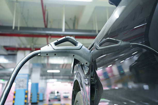 istock Environmentally friendly transportation, electric car charging 2218746064