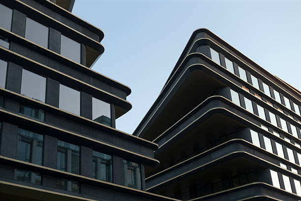 istock Modern Architectural Design with Curved Facades and Glass Windows 2218747135