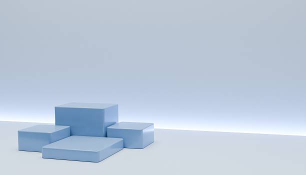 istock Clean White Light Geometric Product Display for Modern Showcase Mockup 2218748608