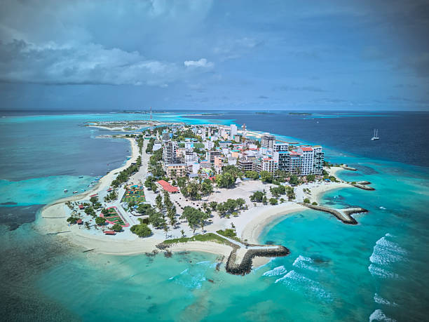 istock Tropical island panoramic landscape aerial view 2218761069