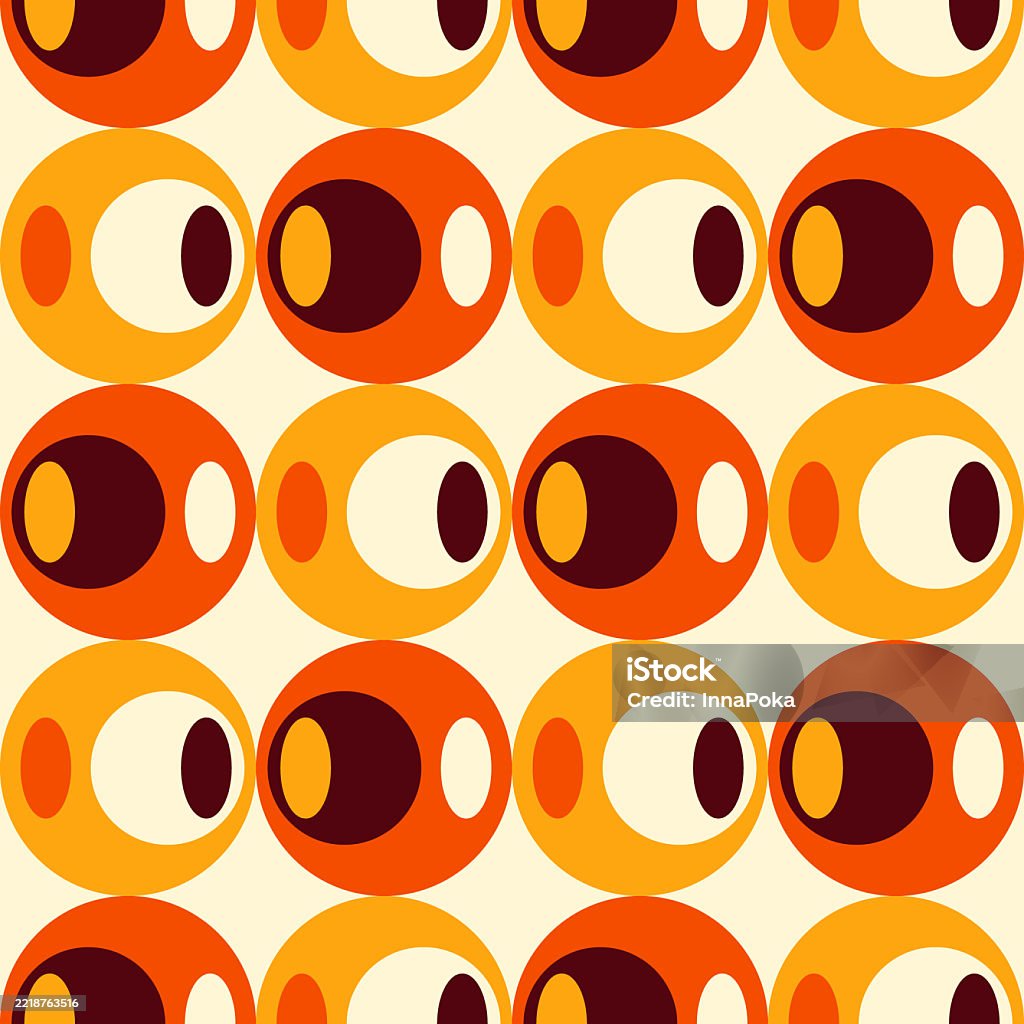 70s Mod Pattern Seamless Pattern In The 70s Style Stock Illustration - Download Image ...
