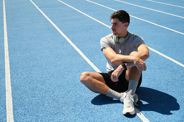 istock Portrait of an athlete resting after training 2218764710