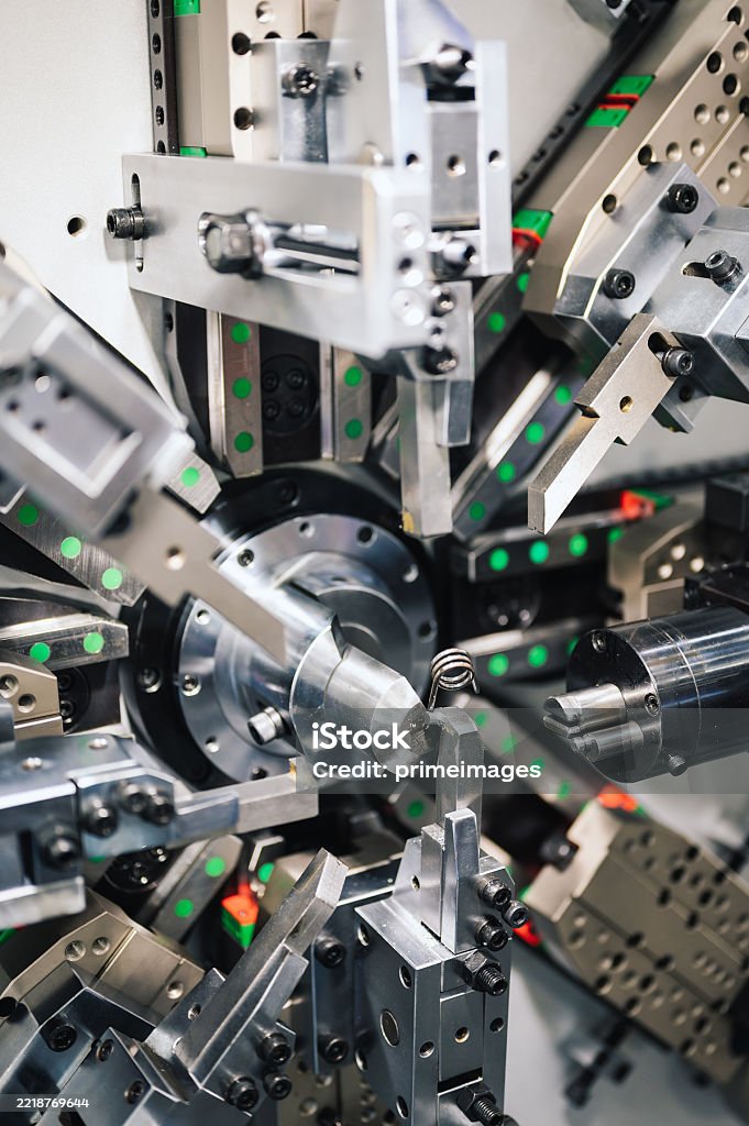 Automated Machining Line Meta Hightech Robotic Lathe In Smart Factory Using Automated Cnc Machining ...