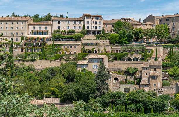 Scenery around Gordes, a comune in the Provence region of southern France at summer time