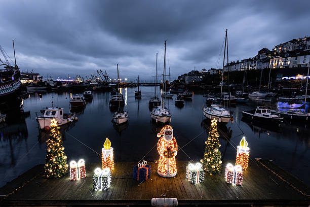 istock Brixham Harbour during Christmas 2218774727