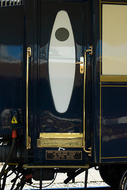 Orient Express Brass Door Detail stock photo