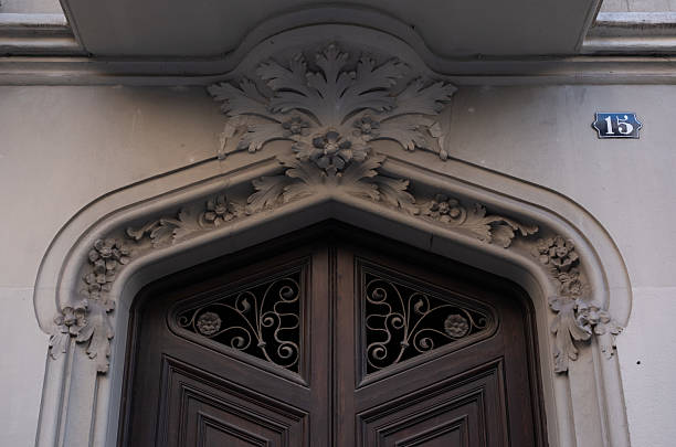 istock Art Nouveau building facade in Barcelona, Spain. 2218774887