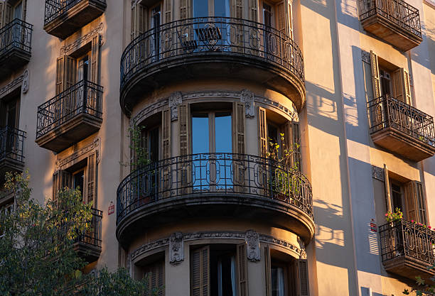 istock Art Nouveau building facade in Barcelona, Spain. 2218775615