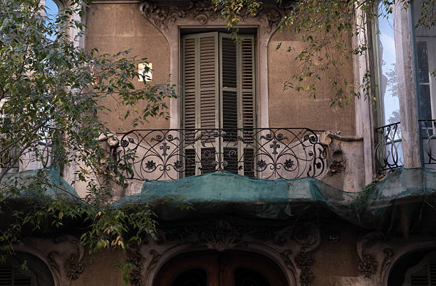 istock Art Nouveau building facade in Barcelona, Spain. 2218777314
