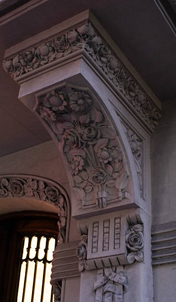 istock Art Nouveau building facade in Barcelona, Spain. 2218777375