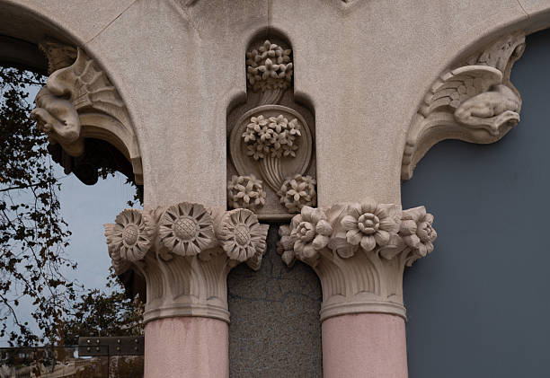 istock Art Nouveau building facade in Barcelona, Spain. 2218778977