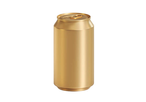 istock Gold aluminum drink can isolated on white background 2218779461