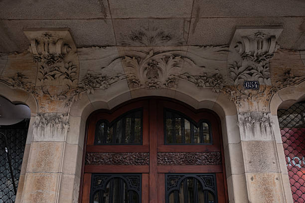 istock Art Nouveau building facade in Barcelona, Spain. 2218779630