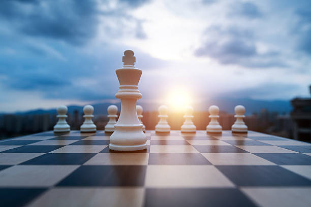 istock Chess king and pawns on the chess board 2218781243