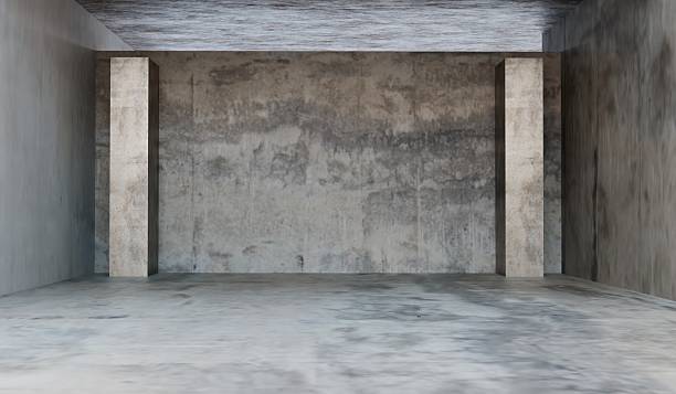 istock Cement wall room, industrial background, empty room, 3d illustration 2218786892