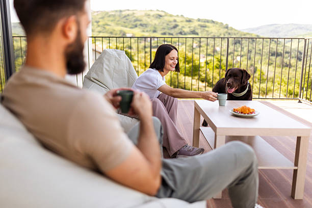 istock Morning Bliss with Coffee and a Playful Dog 2218787492