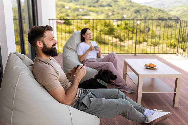 istock Sunlit Morning Coffee with Labrador and Love 2218787494