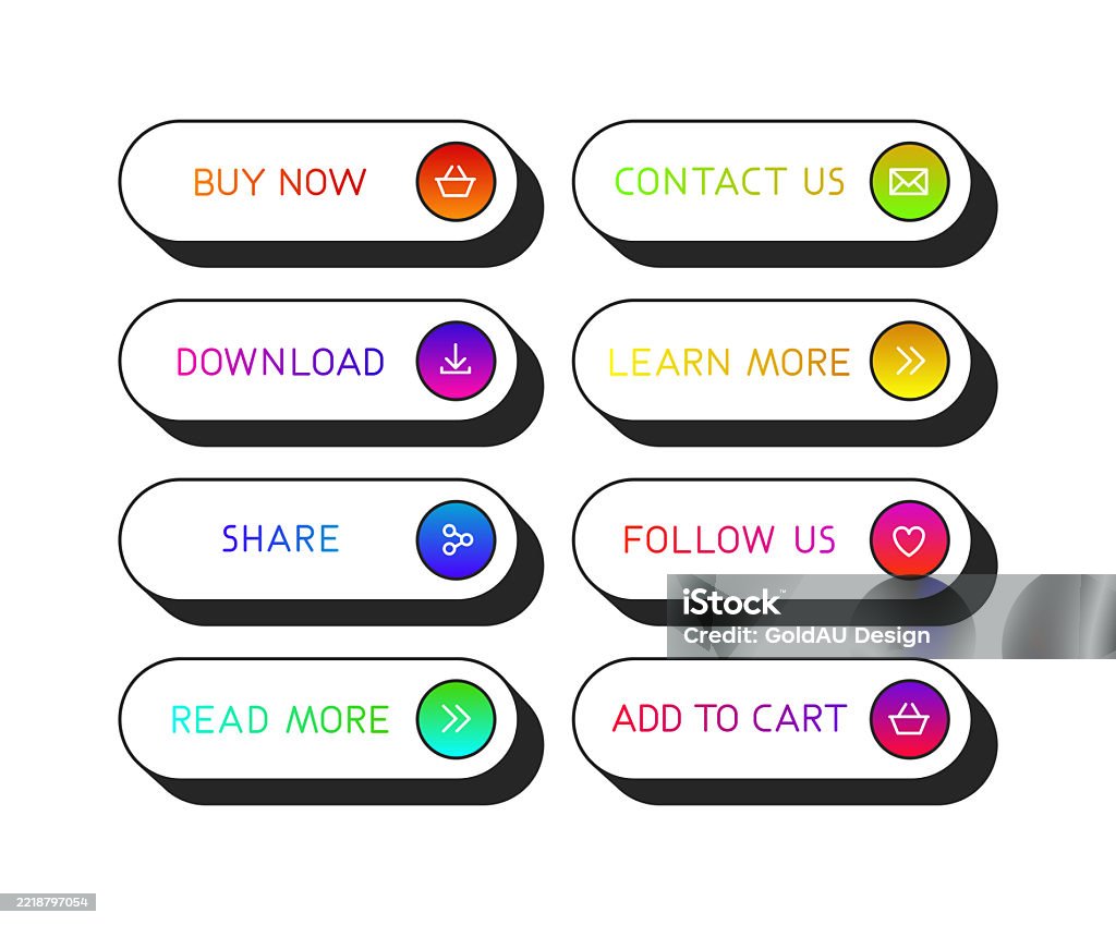 Cta Button Set Cta Button Set Stock Illustration - Download Image Now - Abstract, Art ...