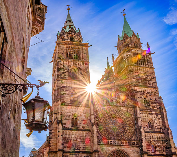 famous lorenz church in nuremberg - bavaria