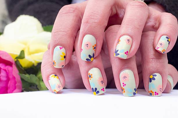 istock Floral Inspired Nail Art Design 2218805941