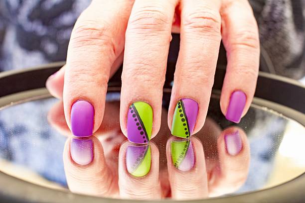 istock Colorful Abstract Nail Art Design 2218805959