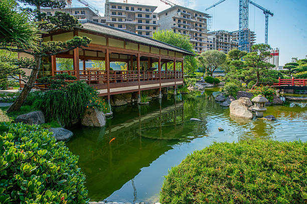 istock Japanese garden in Monaco (Monte Carlo district) 2218810929