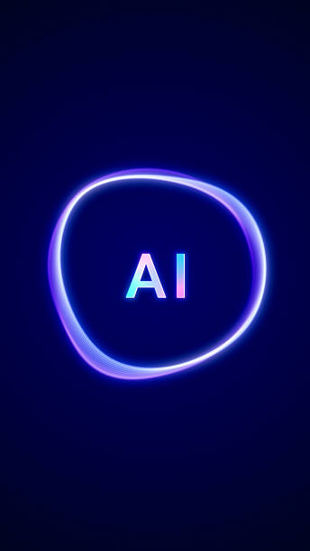istock Futuristic colorful AI assistant app logo screen background, smart personal artificial intelligence computer concept, abstract neural network innovation, machine learning technology illustration 2218812754