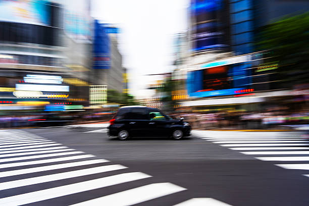 istock Speeding black Cab in Tokyo 2218828921