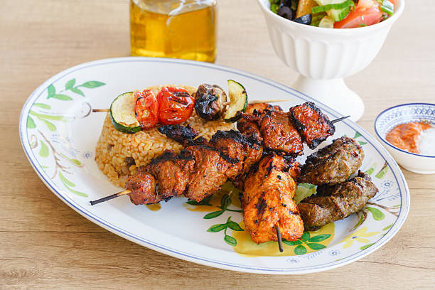 istock Mixed skewers with flavored rice. 2218851115