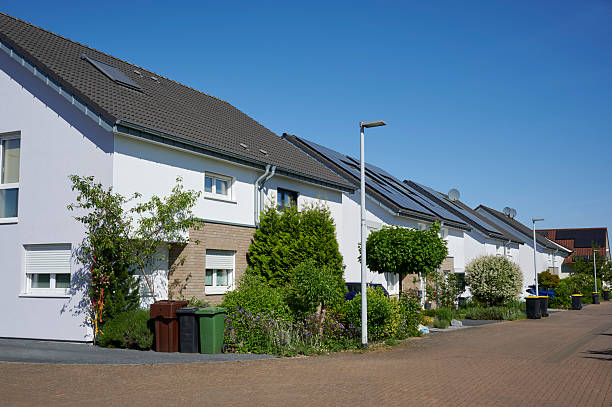 istock Modern housing / twin houses in a row 2218866022