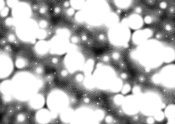 istock Monochrome round light cartoon hatched tones background graphic illustration 2218866056