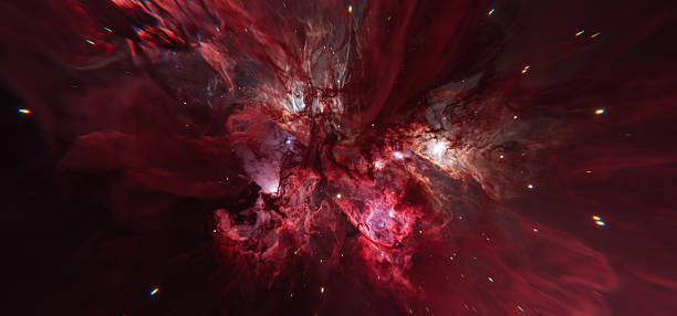 istock Epic Red and Blue Cosmic Nebula Background in Deep Space 2218870966