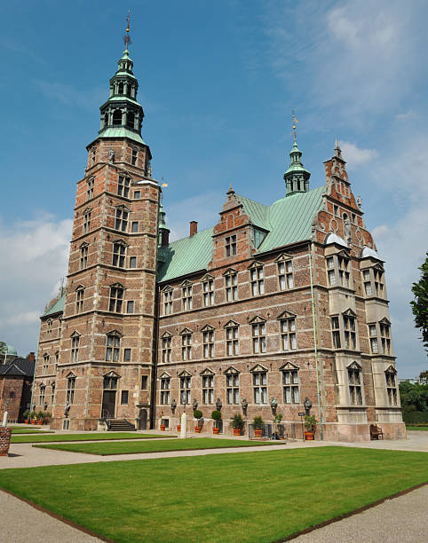 Rosenborg slot - 17th century renaissance castle (vertical image). Copenhagen, Denmark - August 20 2010.