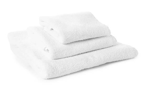 istock Stacked clean terry towels on white background 2218874134