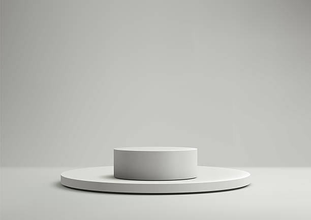 istock minimalist white cylindrical podium display on circular base clean modern product showcase isolated plain backdrop 2218875156
