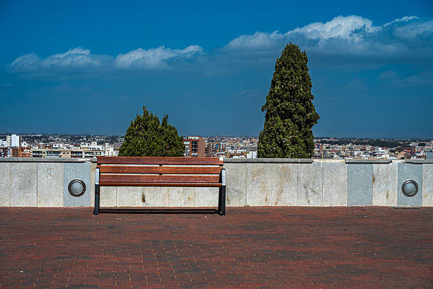 Park Bench Overlooking Cartagena in the background