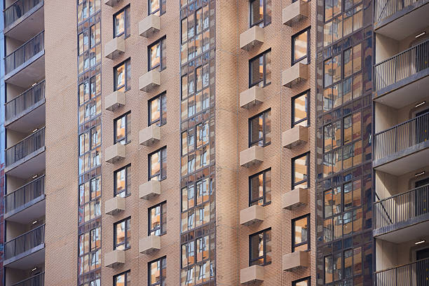 High-rise modern apartment building. Modern architecture.