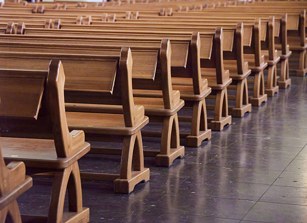 istock Seats in an old Christian church. 2218885235
