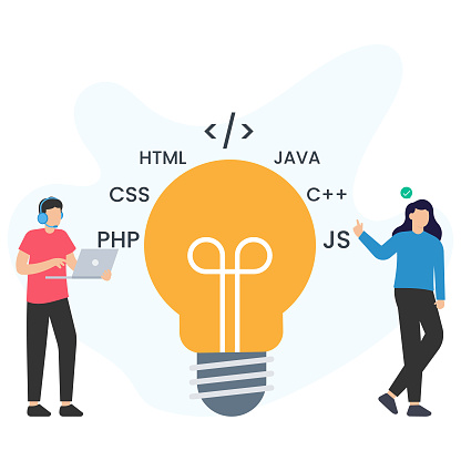 Programmers Developing Innovative Software Solutions Using Various ...