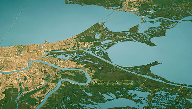 istock Orleans Parish LA Satellite Landscape View 3D Render True Color 2218888147