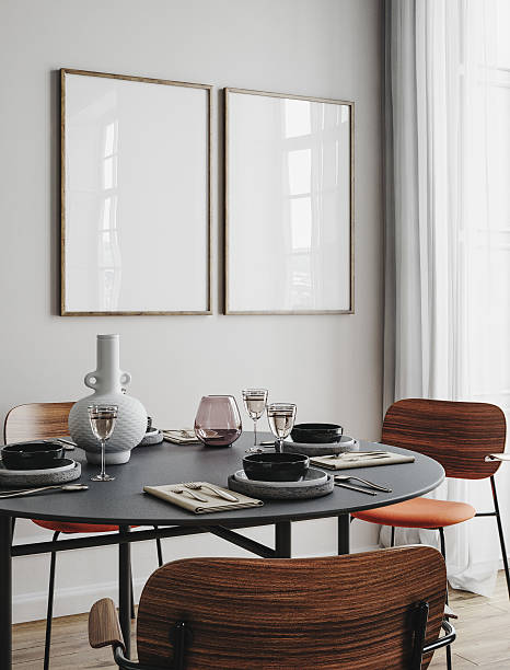 istock Frame mockup in home interior, cozy modern kitchen interior background 2218894788