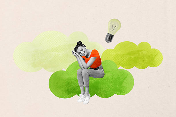 istock banner image collage of person sit clouds with lightbulb on pastel background 2218904605