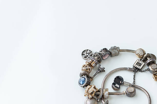 istock Oxidated jewellery on a white background. Closeup, selective focus. 2218907485