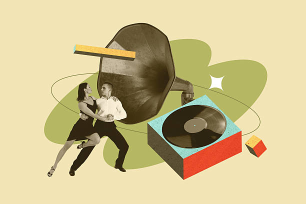 istock Collage design composite trend artwork sketch of young man lady dance passion gramophone vinyl record rest party clubber weekend occasion 2218909117