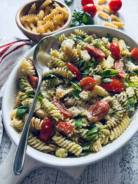 istock Italian pesto pasta salad. 2218915885