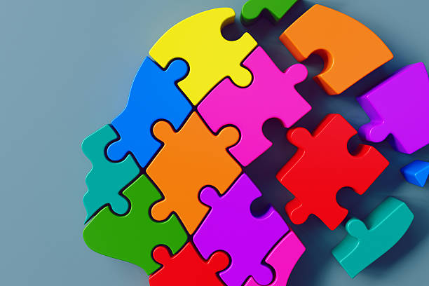 istock Mental Puzzle Concept – Human Head with Scattered Pieces 2218922025